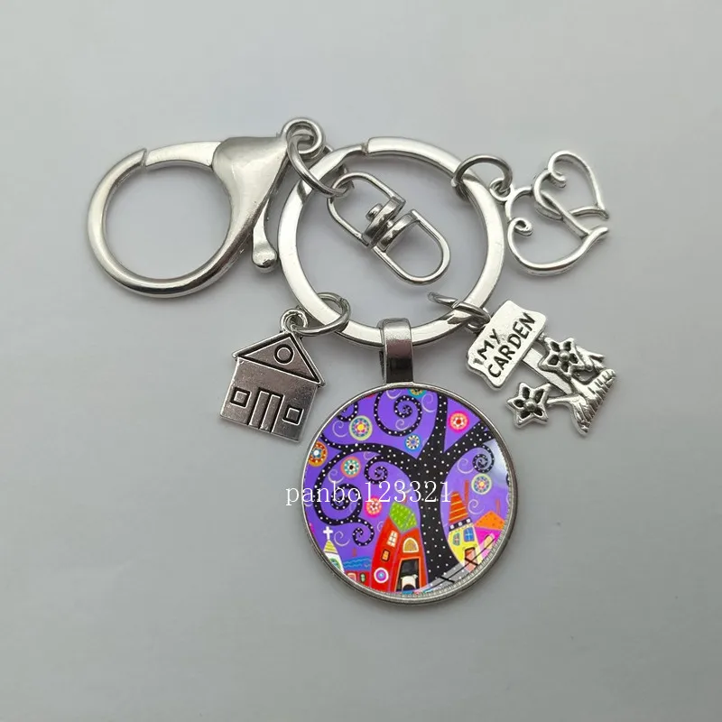 Взрывной новый брелок домик красивый под звездами дом ювелирные изделия подарок