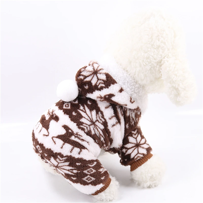 

Winter Pet Dog Clothes Warm Coat Jumpsuit Thicken Clothing Dogs Pajamas Fleece Pet Dog Clothes Pajamas Coat Jacket