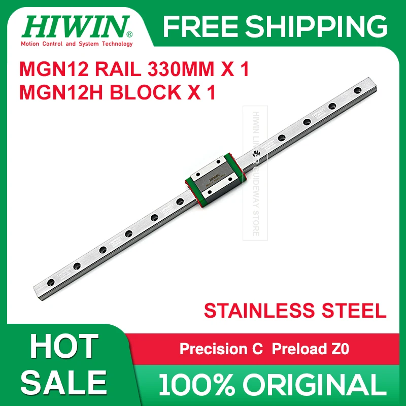 HIWIN MGN12 330 مللي متر خطي السكك الحديدية + MGN12H طويل النقل كتلة Prusa i3 MK3/MK3S Y محور دليل خطي ترقية