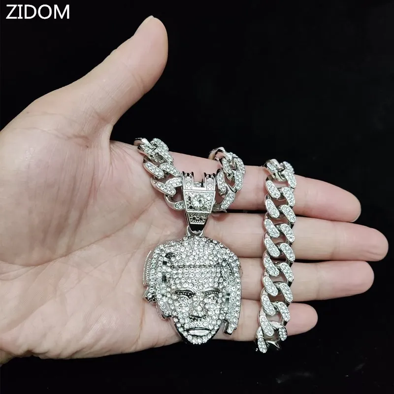 Ожерелье с подвеской в стиле хип-хоп для мужчин и женщин украшение кубинской