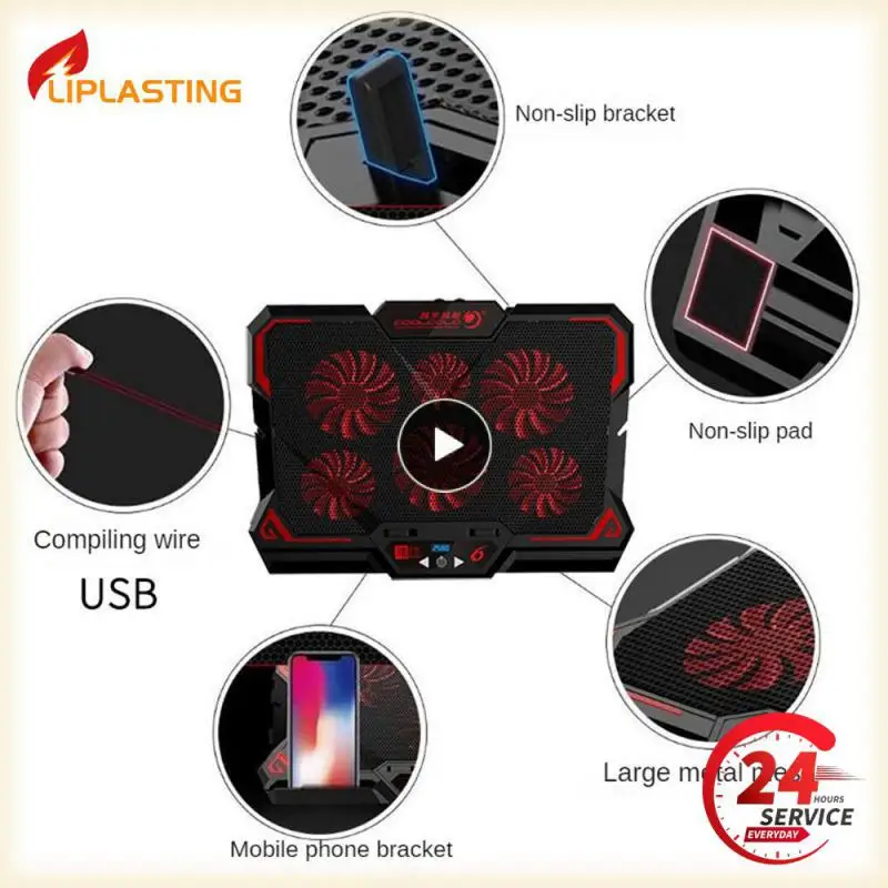 

Fan Cooling Bracket Model Thin Ice 6 Quiet Companionship Notebook Cooler Heat Dissipation Base Computer Peripherals Heat Sink