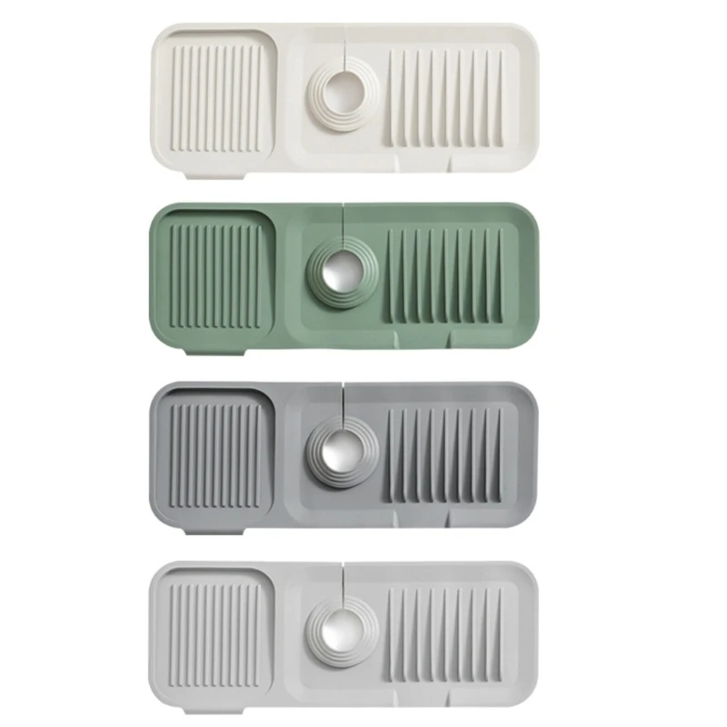 

Silicone Kitchen Sink Anti-splash Guard Faucets Water Catchers Mat Sink Drain Pad Countertop Protectors Drying Mat M6CE