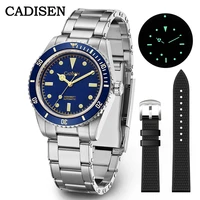 cadisen 38mm mens watch luxury water ghost 20bar dive japan nh35 automatic mechanical sapphire date luminous wristwatch men