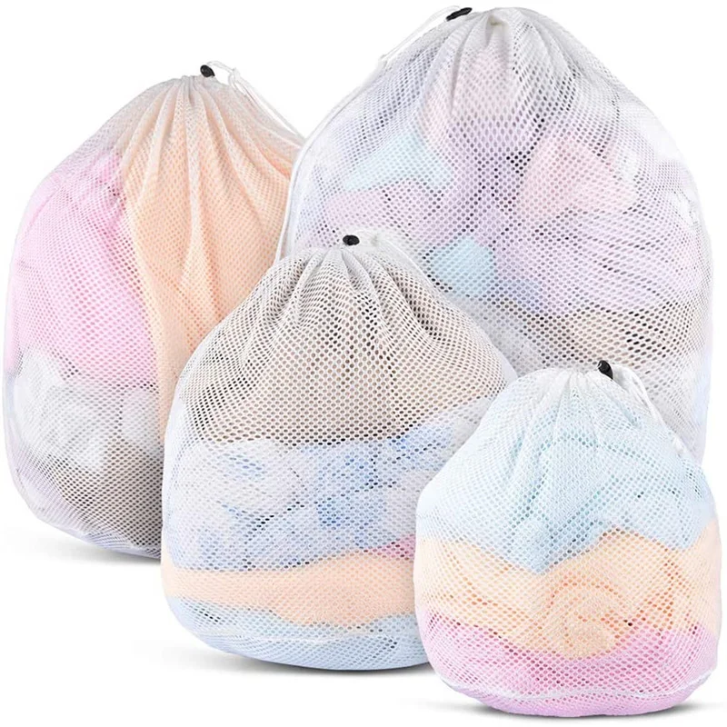 

Large Washing Net Bags Durable Fine Mesh Laundry Bag with Lockable Drawstring for Delicates Garments Lingerie Socks Bras