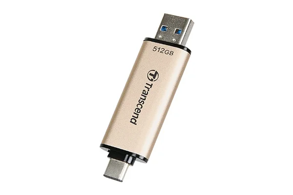 Флеш-накопитель Transcend USB Накопитель 512GB JETFLASH USB3.2 TLC High Speed Type-C и Type A (420/400 МБ/с) |
