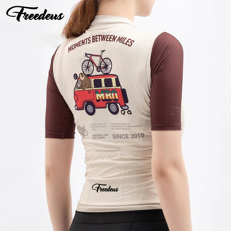 

Freedeus Simple Style Woman Short Sleeve Cycling Jersey MTB Ropa Ciclismo Bicycle Wear Breathable Clothing Summer Men Bmx Retro