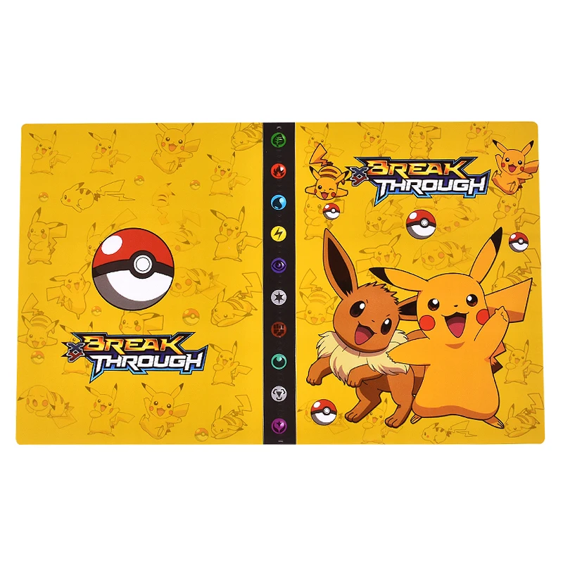 

4 Pocket 240 Card Pokemon Album Collector Book Holder Binder Anime Livre Pokémon Trainer Trading Game Card Folder Kids Toys Gift