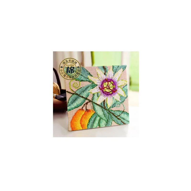 

T Cross 201-10 [fruit and flower] cross stitch set in Egyptian cotton Restaurant