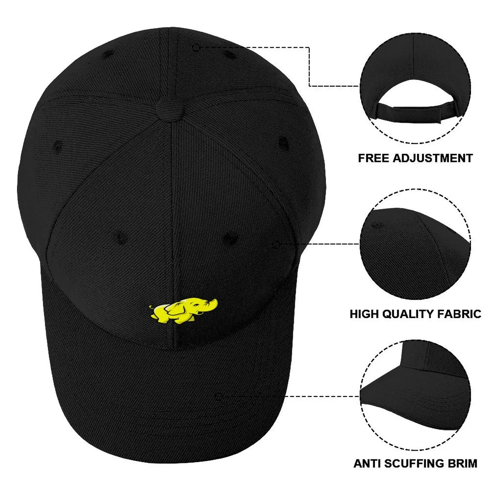 Фото ЛУЧШИЙ ПРОДАВЕЦ - футболка Hadoop Merchandise Essential, бейсбольная кепка, вечерняя шляпа, кепка на заказ, шляпа на заказ, солнцезащитные шляпы для женщин и мужчин №4