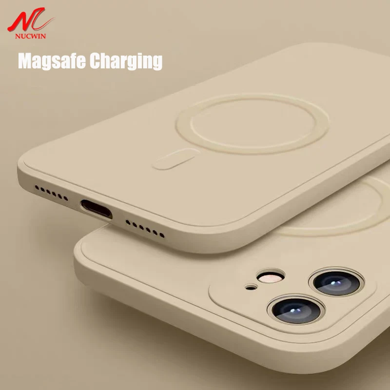 

Liquid Silicone Magnetic Case for iPhone 12 Pro Max 11Pro X Xs Xr 7 8 Plus 13 Mini Wireless Charger Magsafing Magnet Back Cover