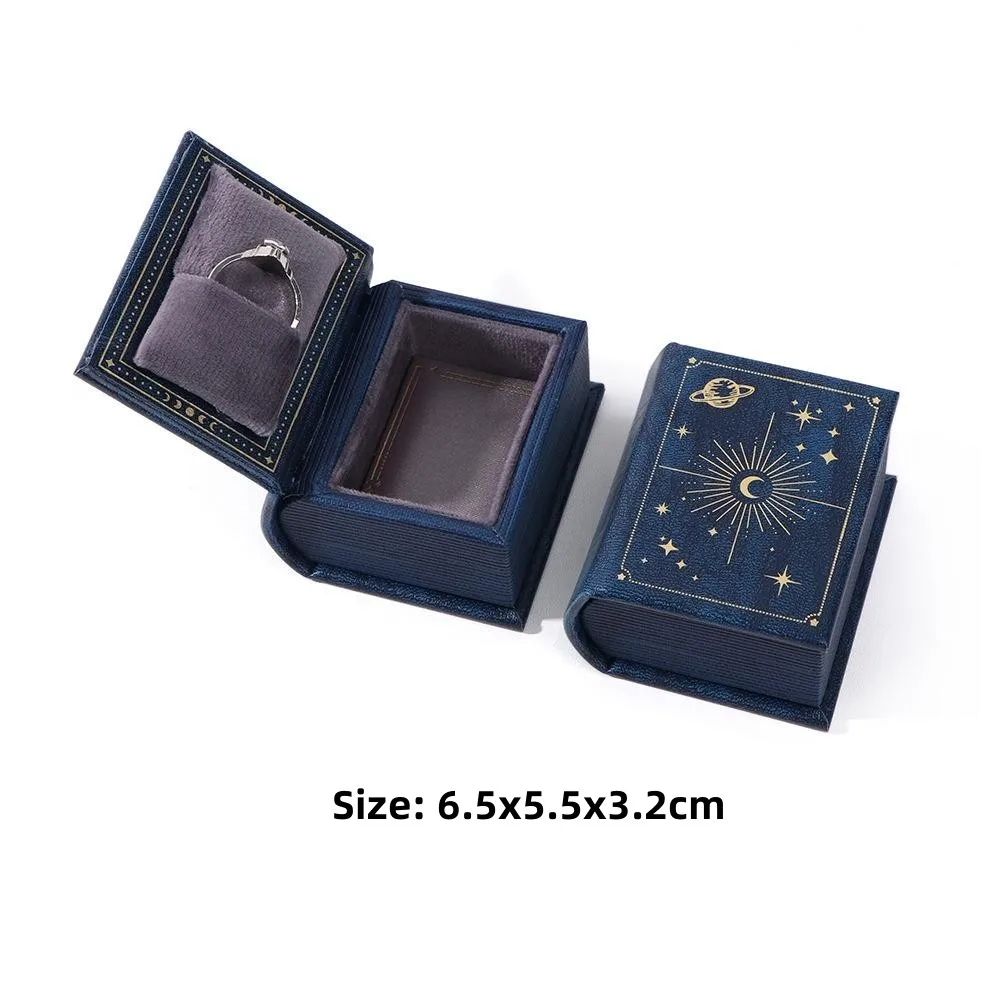 

Мини-коробка-книжка в форме ракушки для обручальных колец для свадебного предложения, помолвки для мужчин и женщин — Роскошная коробка для подарочного украшения.