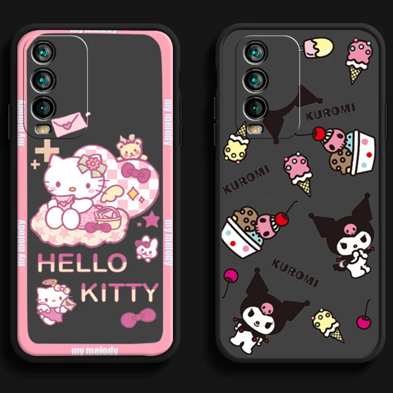 

Hello Kitty Cartoon Kawaii Cat Phone Cases For Xiaomi Redmi 10 Note 10 10 Pro 10S Redmi Note 10 5G Soft TPU Funda Coque