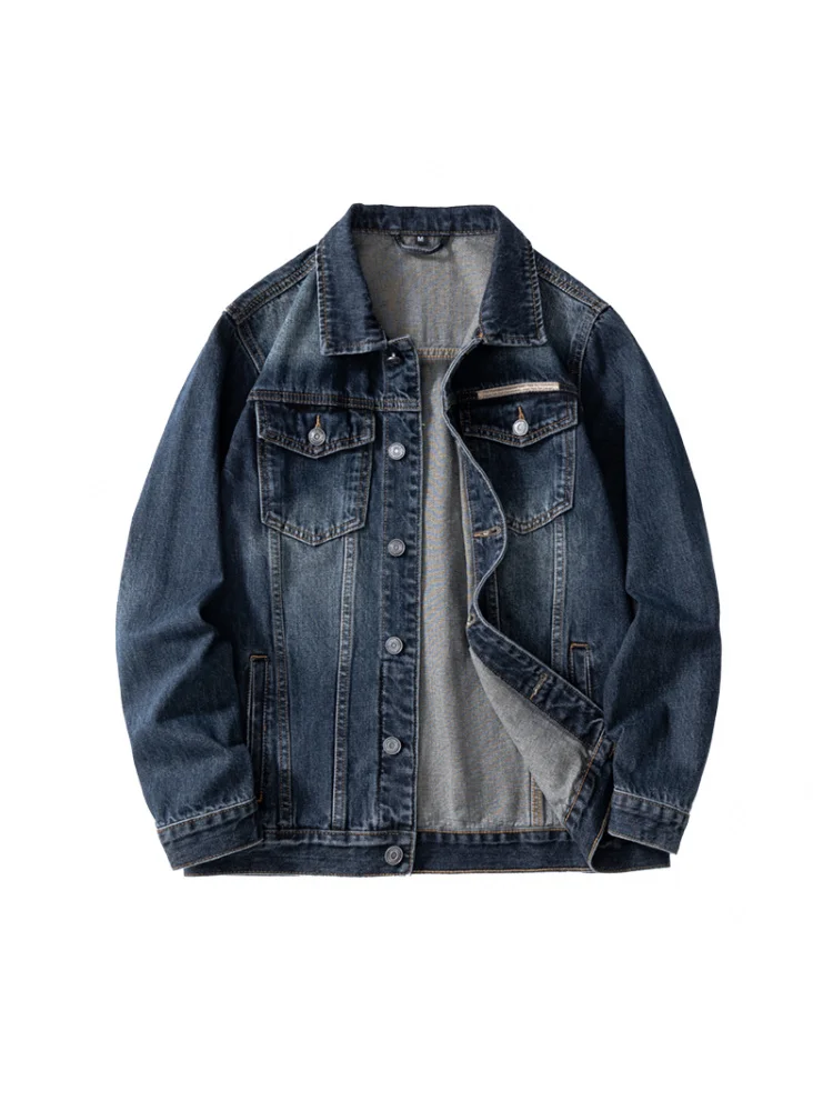 Высококачественная американская Повседневная джинсовая куртка Мужская