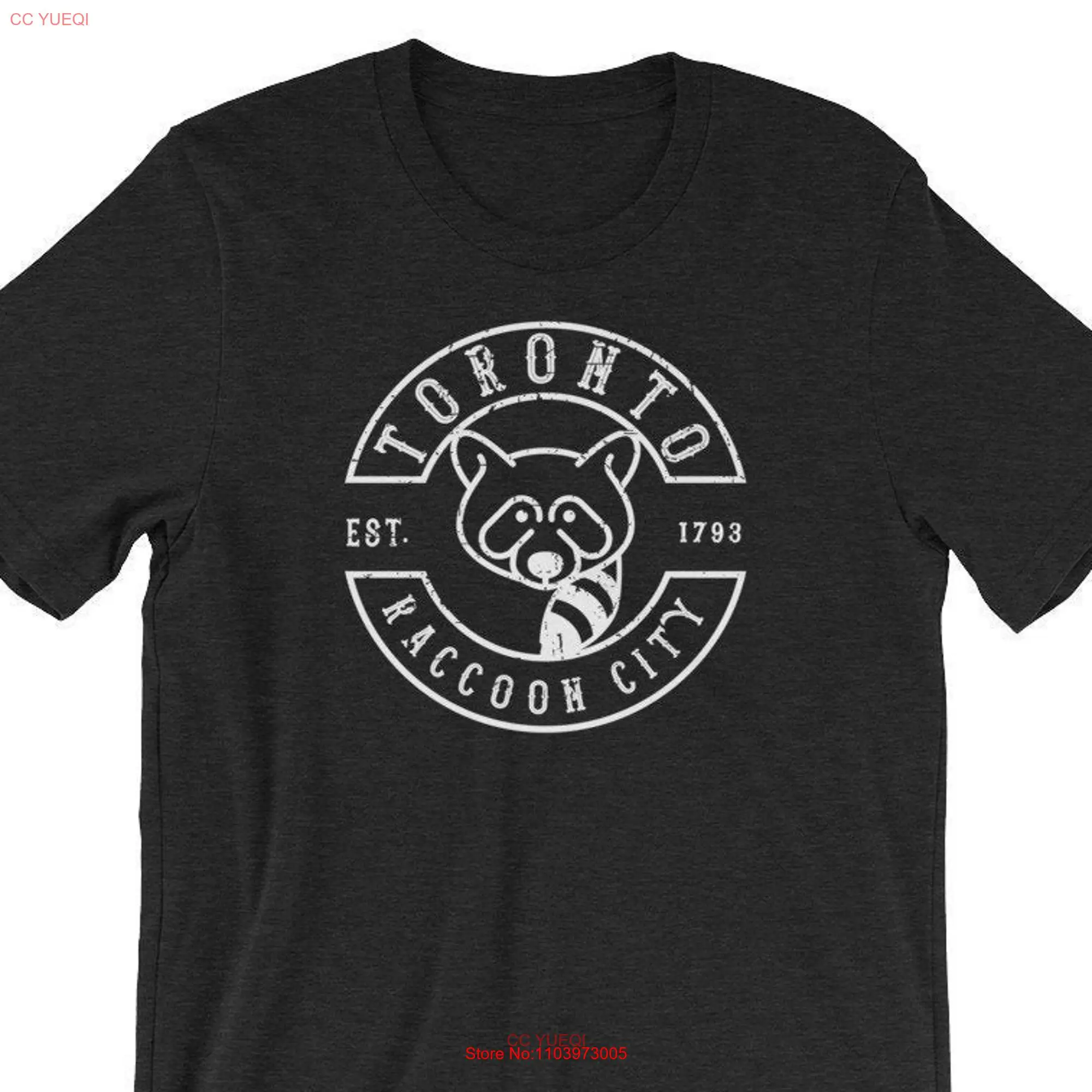 Футболка Торонто Raccoon City Est 1793 с длинным или коротким рукавом