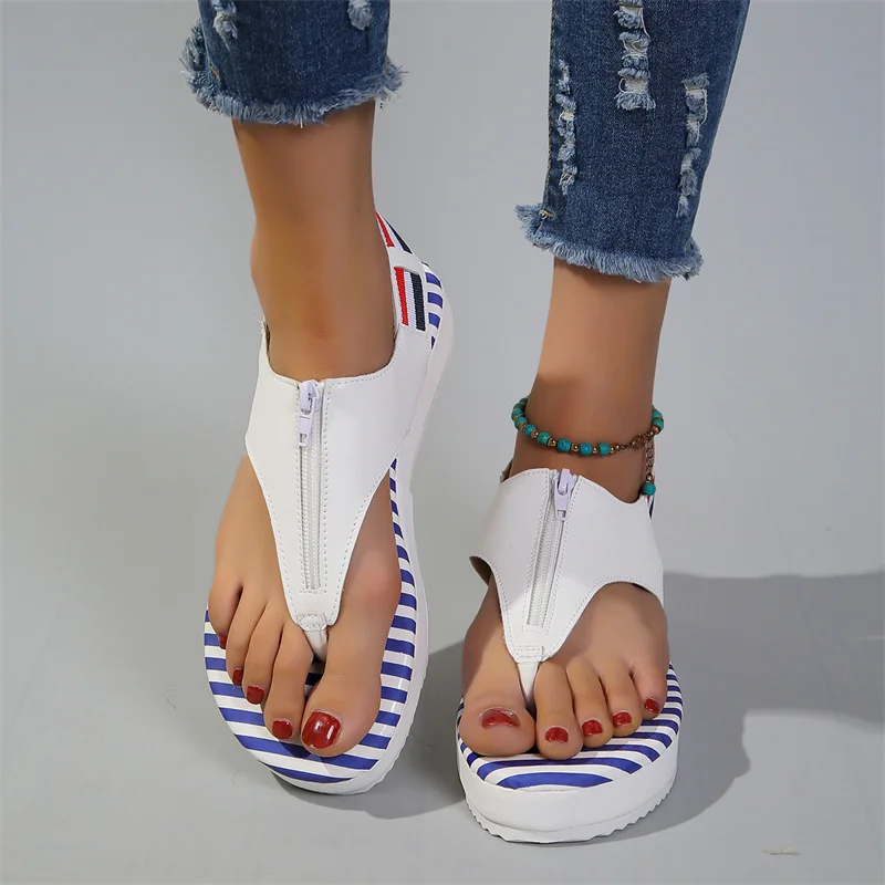 

Summer Shoes for Women 2023 Fashion Platform Women's Thong Sandals Roman Flat Ladies Casual Sandals Female Beach Shoes Sandalias