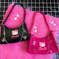 bags for women purses and handbags sanrio hello kitty bag shiny patent leather hot girl underarm handbag