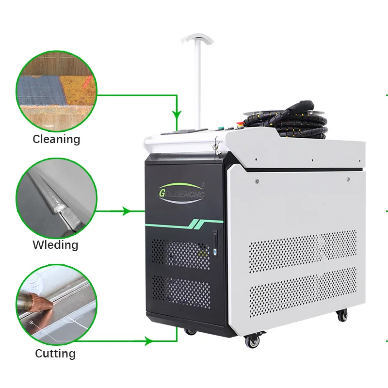 

China high quality Metal Laser Cleaning Machine/Laser Cutting Machine/Laser Welding Machine/3 Functions All in One