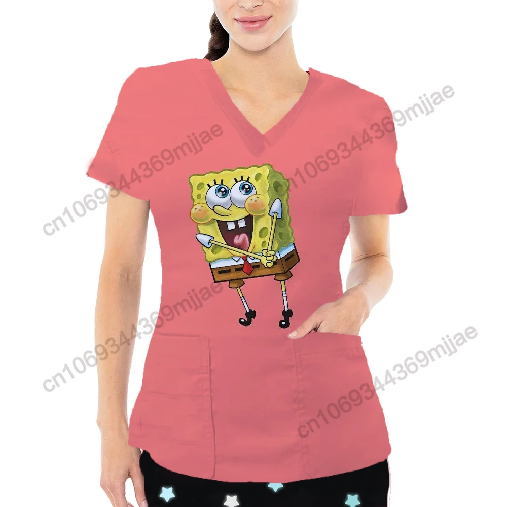 

V-neck Pocket Comfort Japanese Y2k T Shirt for Women Aesthetic Clothing Women's T-shirt Cute Tops Korean Streetwear Y2k Style