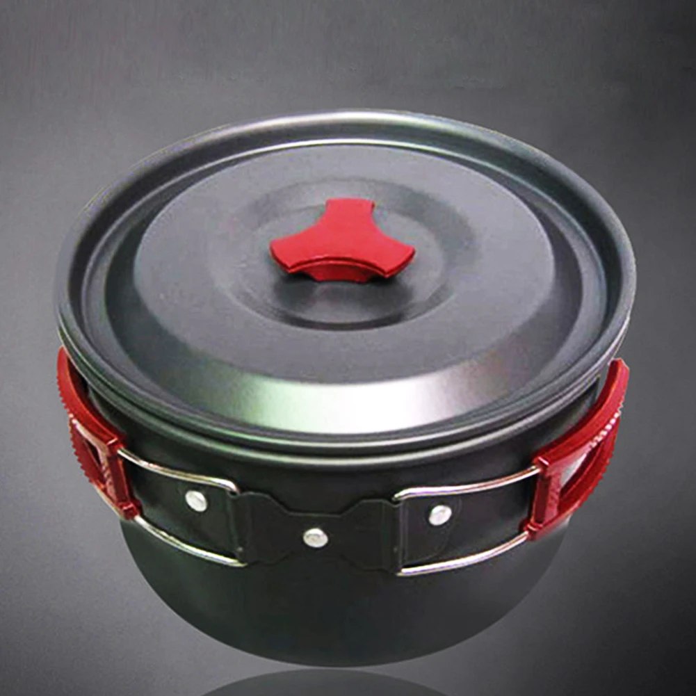 

Портативная посуда с антипригарным покрытием, устойчивый к ржавчине большой кастрюля из алюминиевого сплава для пикника, отдыха на открыто...