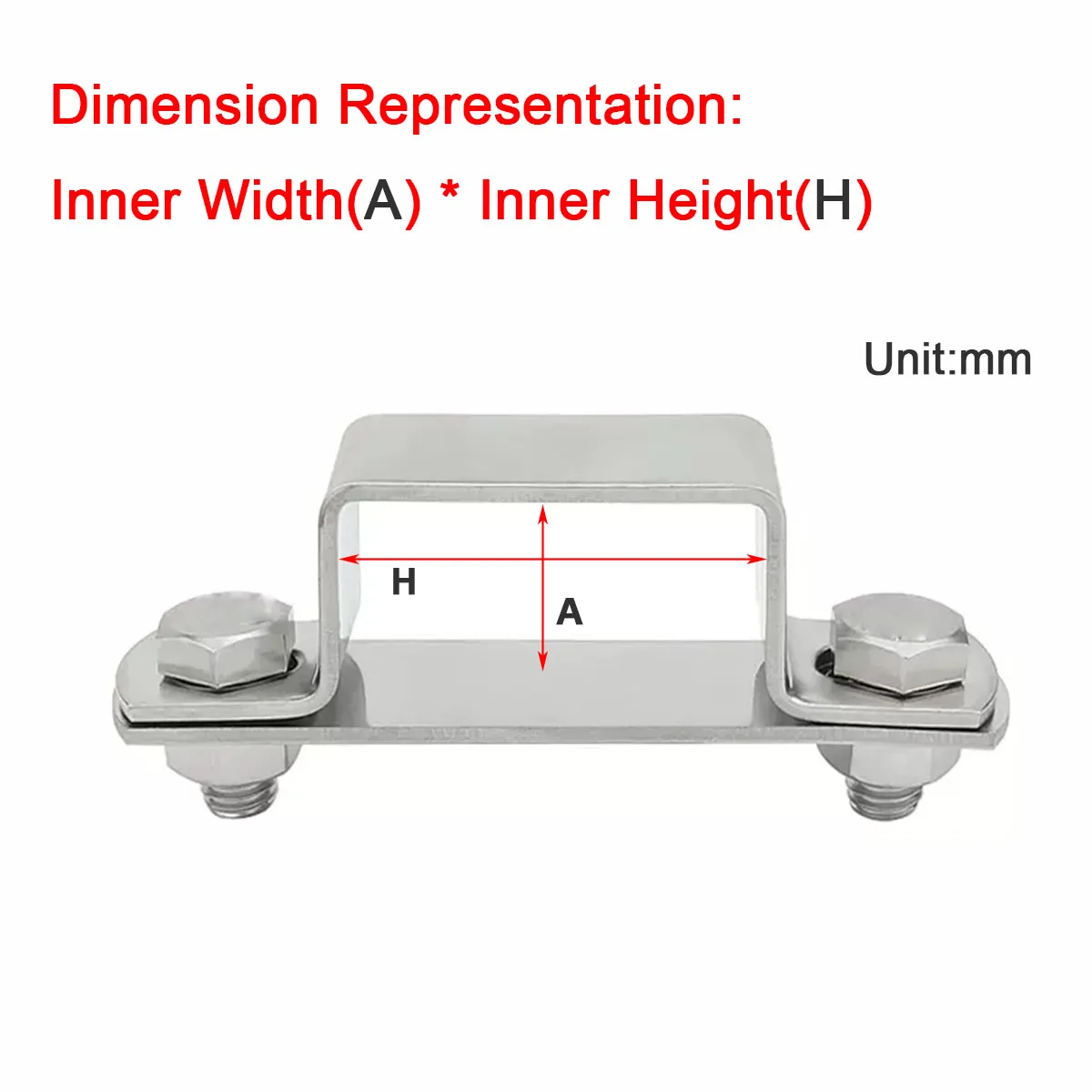 

304 Stainless Steel Square Pipe Clamp / Right Angle Bracket