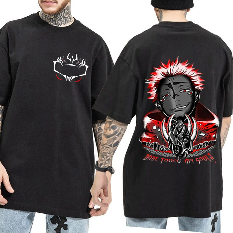 

Anime Jujutsu Kaisen Ryoumen Sukuna Itadori Yuuji T-shirts Clothes Black Tshirts Summer Women Men T Shirt Anime Cosplay T-shirts