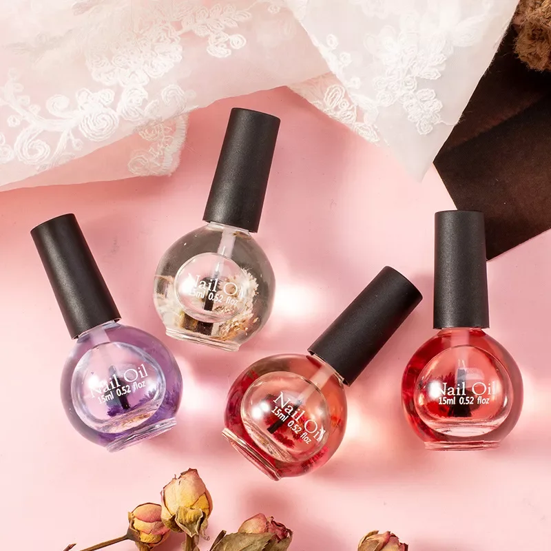 

NEW Bottle 15ml Dried Flowers Softener Nutritional Cuticle Oil Treatment Nutritious Gel Polish Cuticle Nail Art Tool Nail Care O