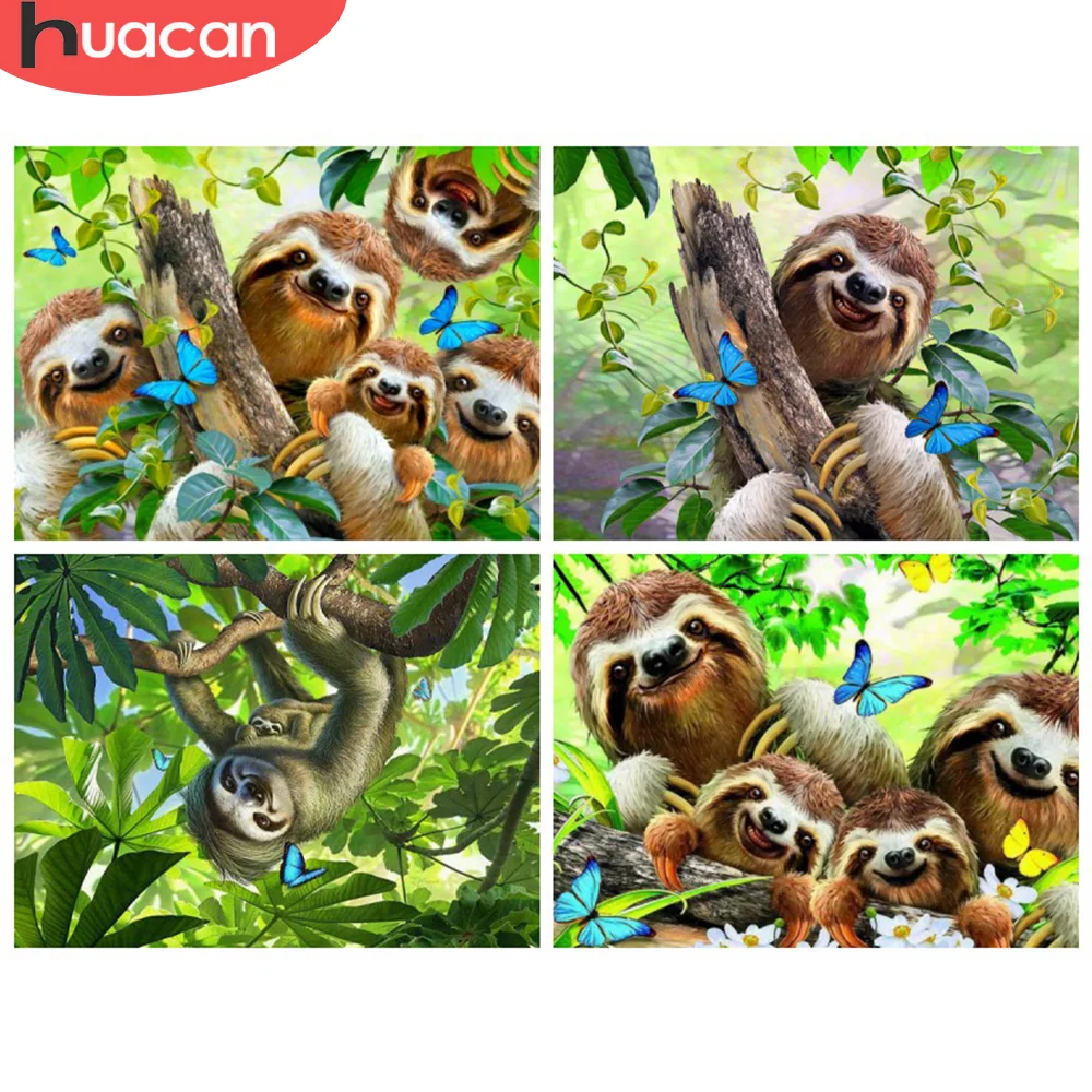 

Алмазная 5D картина HUACAN для творчества, вышивка с полным заполнением стразами, животное, Оформление интерьера