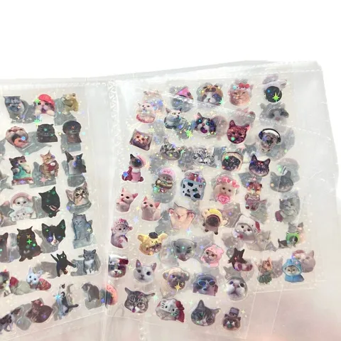 Лазерные наклейки с котом 10 шт.