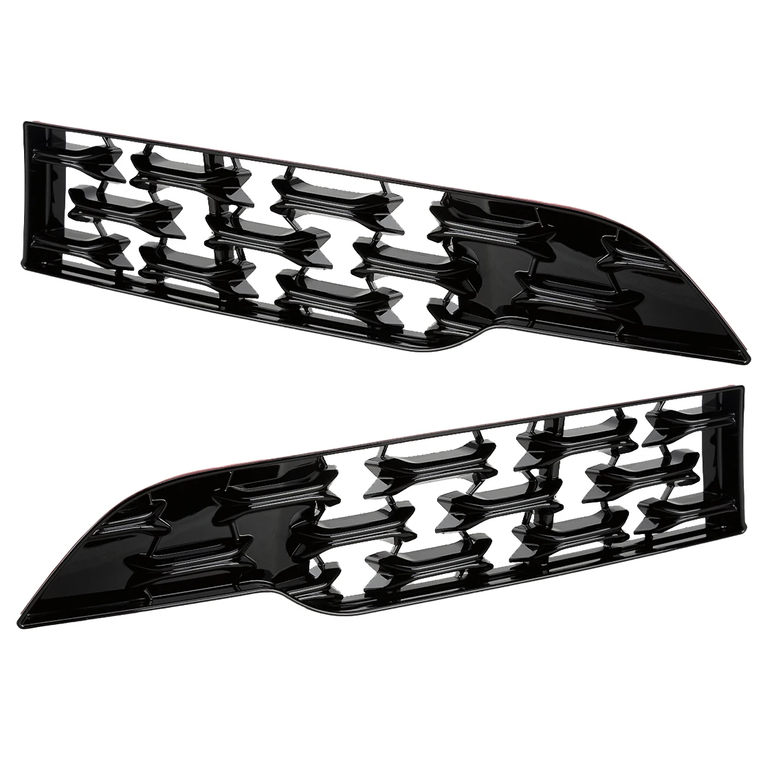 1 пара глянцевый черный передний бампер для автомобиля нижний гриль решетка