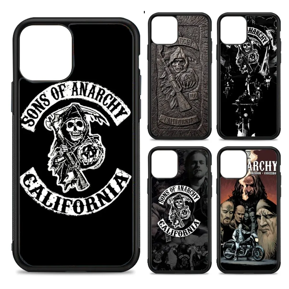 Чехол для телефона Sons Of Anarchy TV силиконовый чехол из ПК + ТПУ IPhone 11 12 13 14 15 16 Plus Pro Max