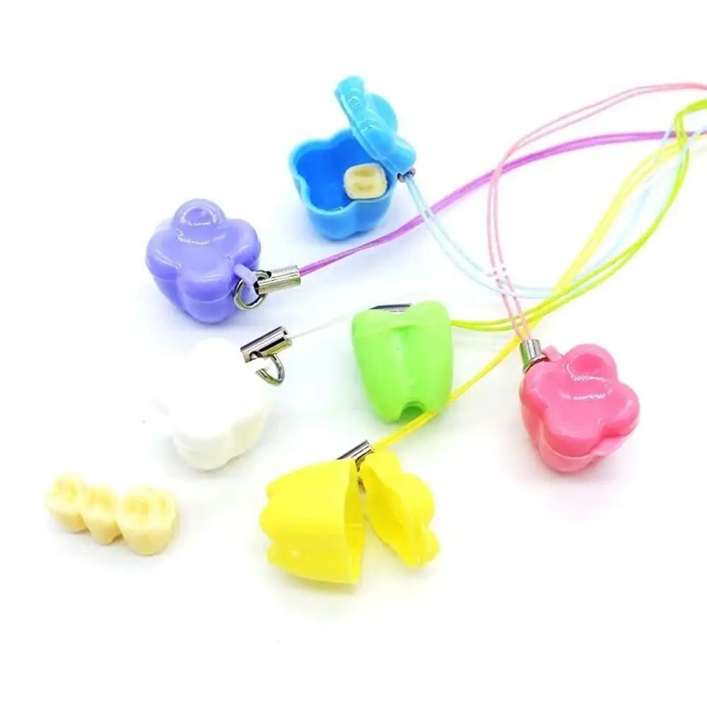 50 Pcs/Lot Plastic Milk Teeth Box Organizer Baby Milk Tooth Storage Boxes Container Gift Cute Cartoon Little Mouse Teeth Box