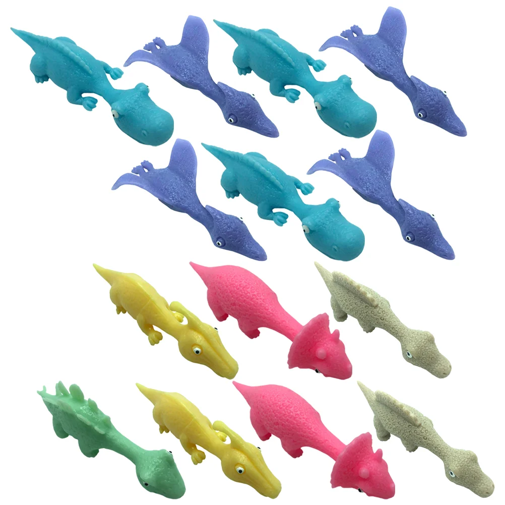 

20 Pcs Finger Slingshots Toys Kids Sensory Soft Rubber Prank Tpr Stress Relieve Animals Child