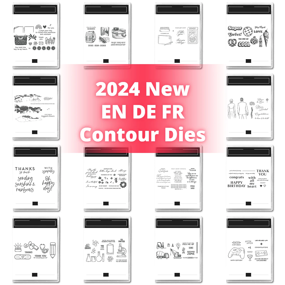 

Май 2023 года по апрель 2024 года, новый английский немецкий французский ежегодный каталог, необходимые штампы и Вырубные штампы, Скрапбукинг для изготовления карт