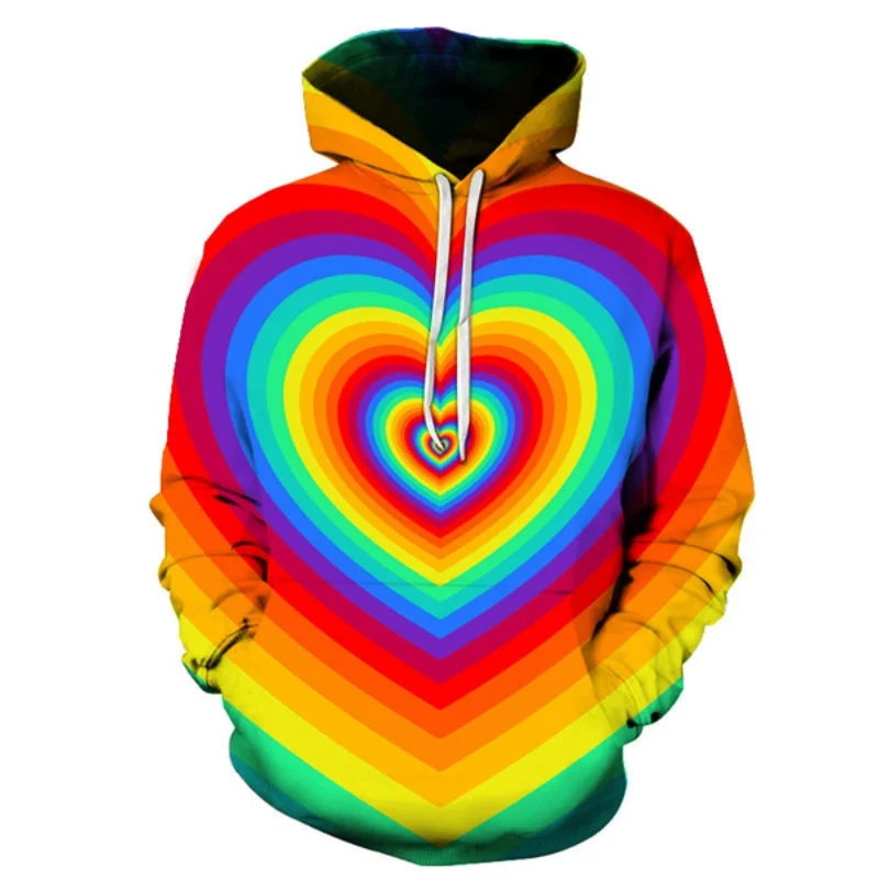 

Cool Psychedelic Hoodies Fashion Design Trippy Visionary Artwork Rainbow Art 3D Print Hoodies Men Plus Size XS-4XL