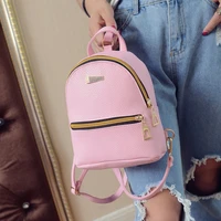 2022 new women backpack fashion korea style leather mini backpack for female solid zipper school bag for teenage girls mochilas