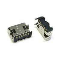 20pcs 6 pin smt socket connector micro usb type c 3 1 female placement smd dip for pcb design diy high current charging