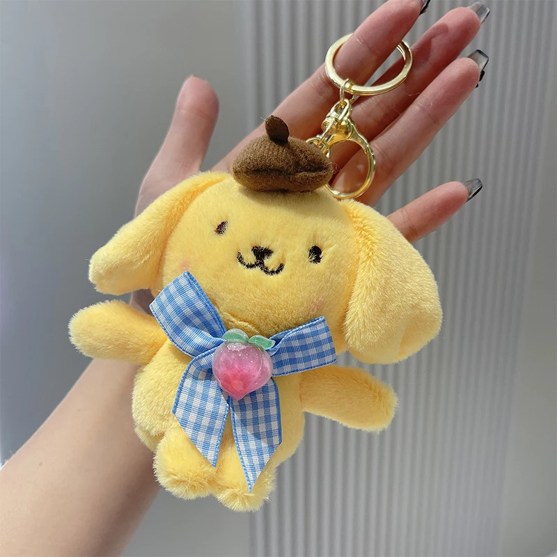 

Pompompurin Kawaii аниме Sanrio сумка кулон Cinnamoroll Милая Hello Kitty плюшевая кукла декоративные аксессуары для девочек игрушки