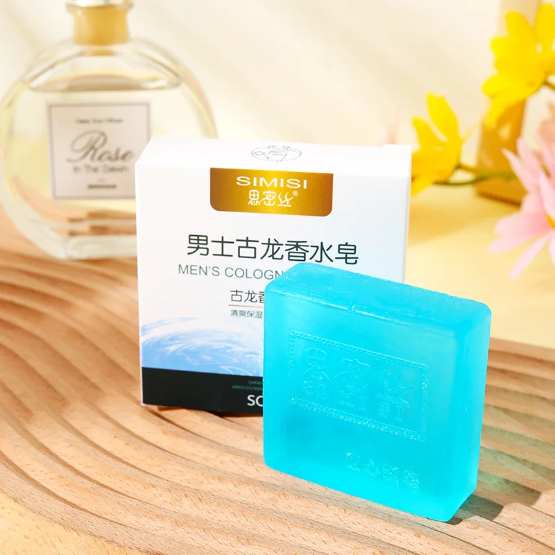 

Cologne Soap Natural Silk Perfumed Foam Best Wash Bath Essential Oil Control Remove Mites Blackheads Pimple Acne 60g