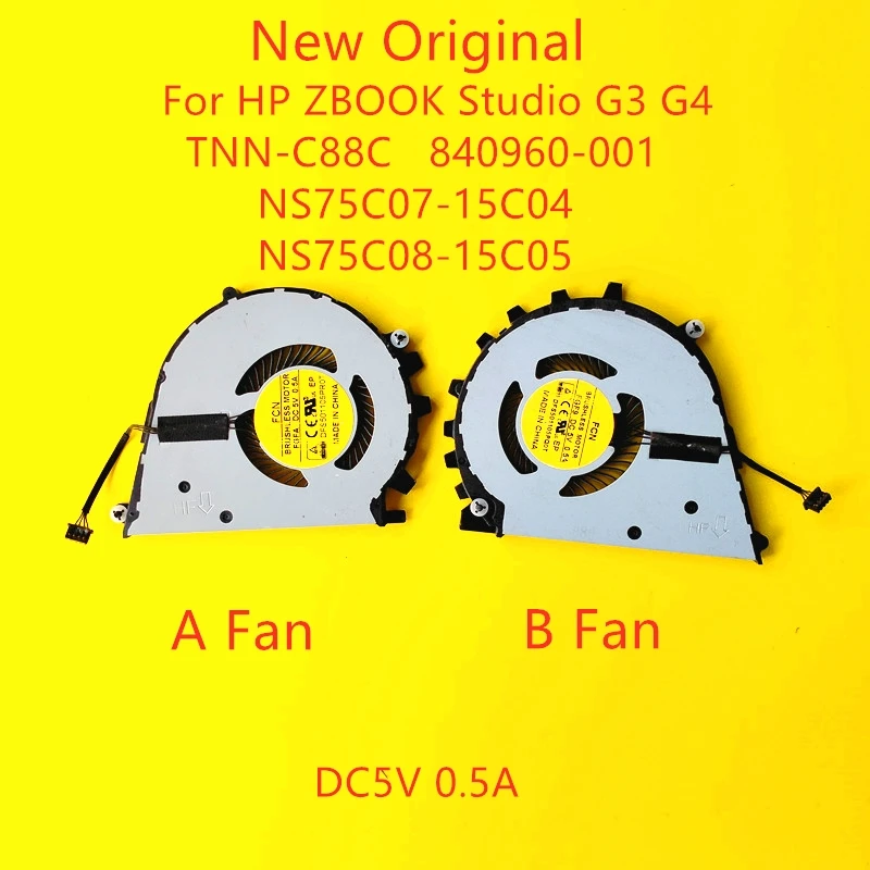 Новинка, оригинальный охлаждающий процессор для ноутбука, графический процессор для HP ZBOOK Studio G3 G4, внешний вентилятор 840960-001, фотография DFS501105PR0T