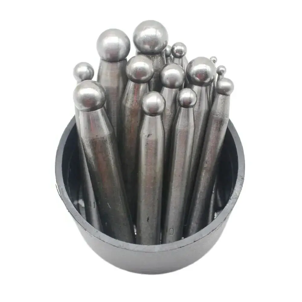 Набор дыроколов для металла 15 шт. формовочные стальные куполообразные блоки