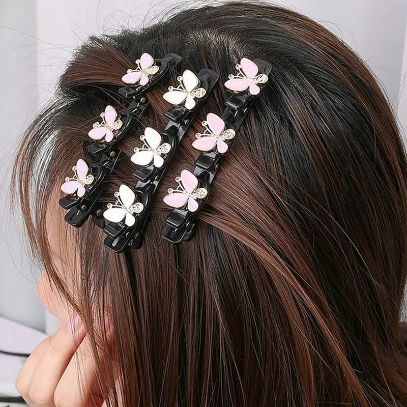 

Butterfly Hair Clip Women's Side Clip Bangs Broken Hair Artifact Duck Bill Clip Headdress Fluffy Hair Accessories