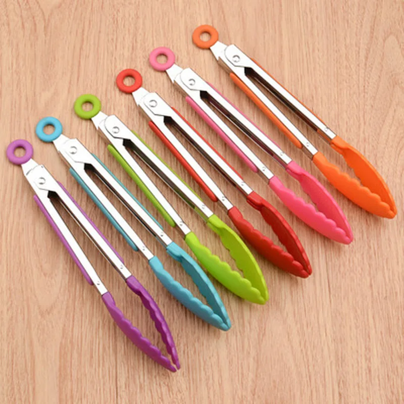 

Stainless Steel Kitchen Tongs Silicone Food Tong Food Grade Non-Slip BBQ Tong Utensil Cooking Clip Clamp Salad Serving BBQ Tools