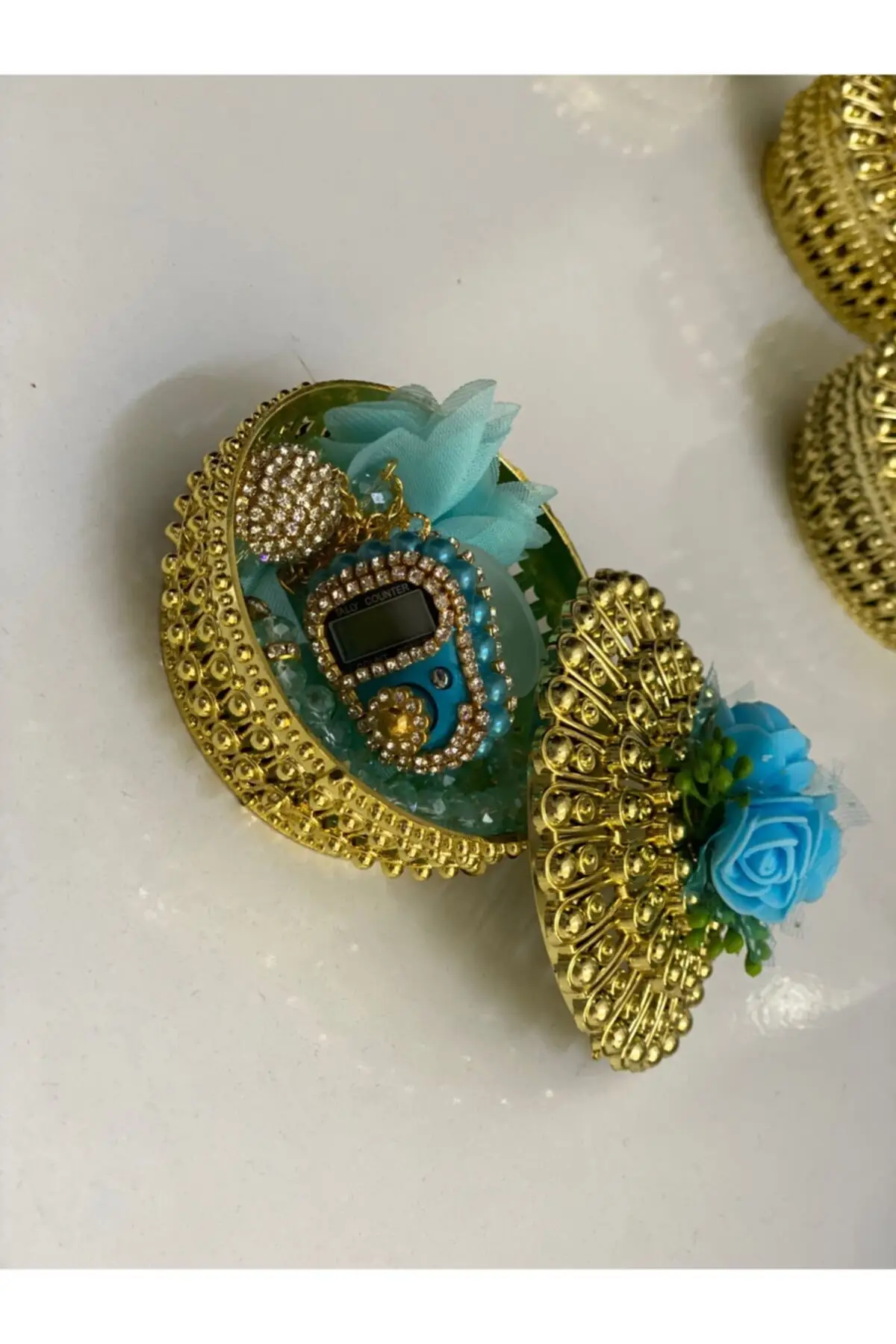 

Gift crystal rosary and zikirmatic turquoise other accessory in box