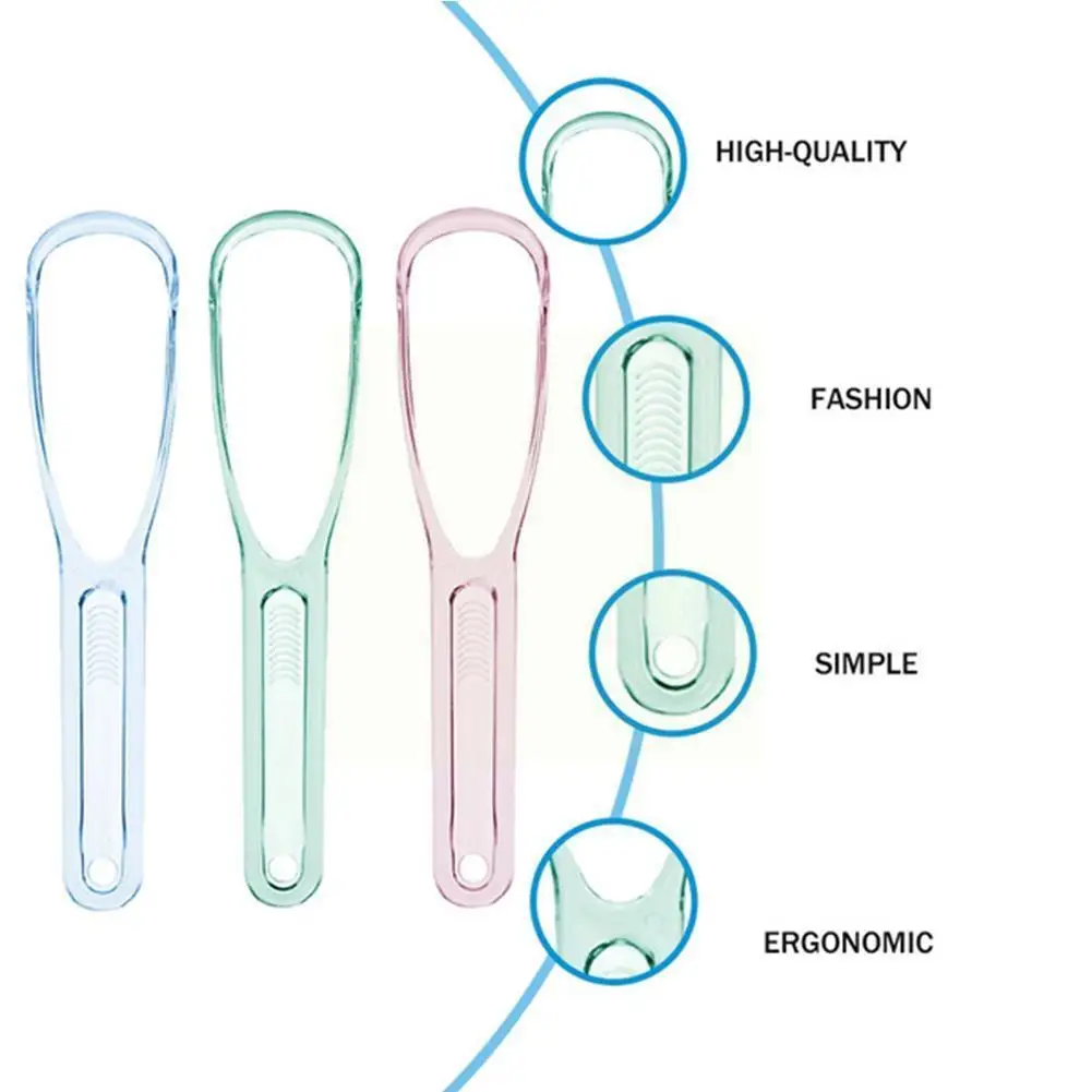 

Tounge Scraper Tongue Cleaner Brush Dental Care Scraper Cleaning Care Hygiene Tools Tongue Toothbrush Clean Coated B7z5