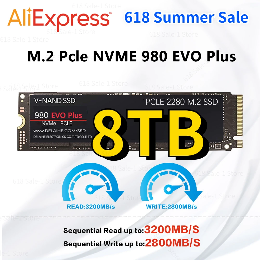 

Hot Selling 980 EVO Plus SSD NVME M2 8TB 2TB M.2 2280 PCIe 4.0 Hard Drive Disk 3.0 Internal Solid State for PlayStation 5/Laptop