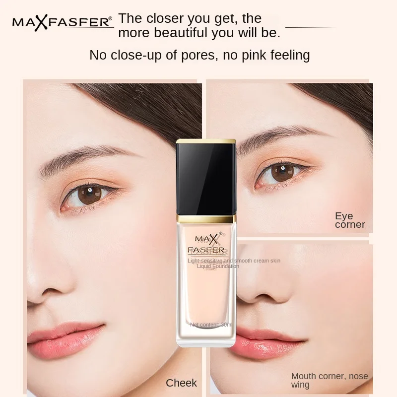 

Liquid Foundation Concealer Long Lasting Makeup BB Cream Moisturizing Thin Breathable Repairing Air Cushion