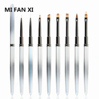 gradient nail art brush metal gradient gel nail brush line painting brushes nails crystal acrylic liner drawing pen