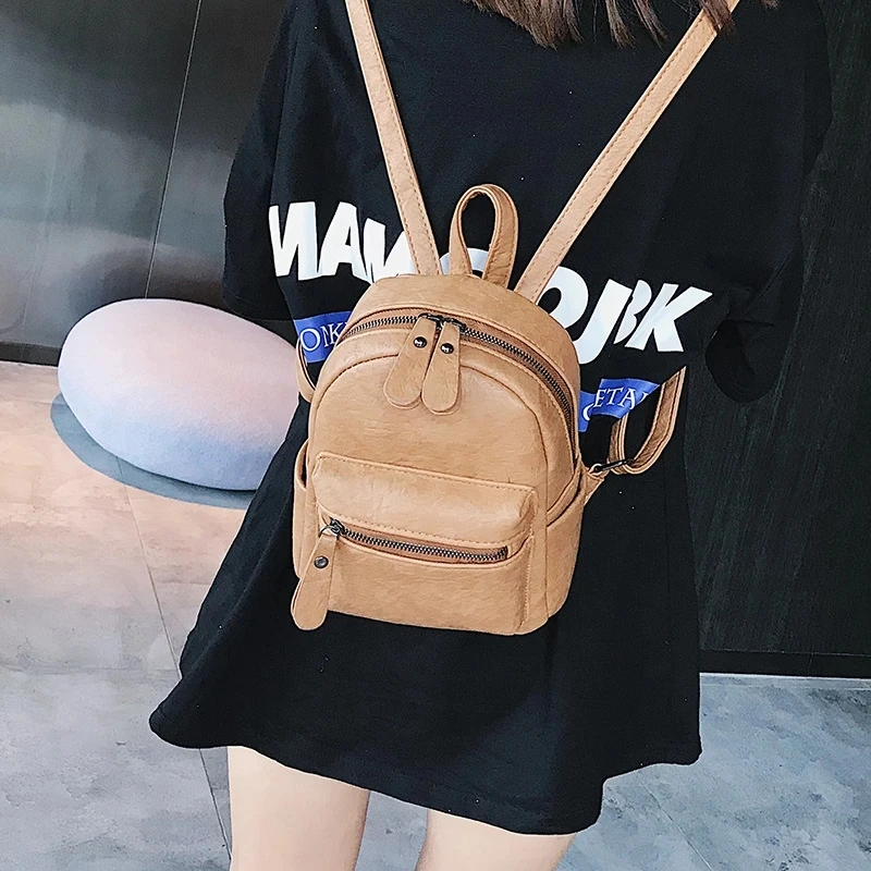 

Women Mini Backpacks PU Leather Shoulder Bag Teenage Girls Small Bagpack Luxury Brand Bag Back Packs for Girls Mini Backpack