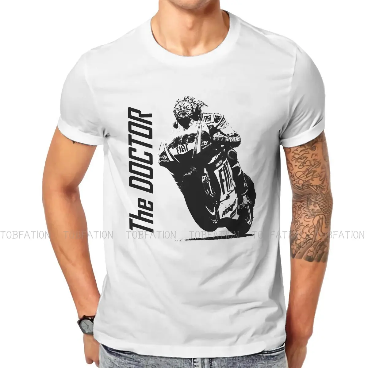 

F1 Rossi Motorcycle Racer Tshirt Harajuku Fashion Men's Tshirts Tops Big Size Cotton O-Neck T Shirt