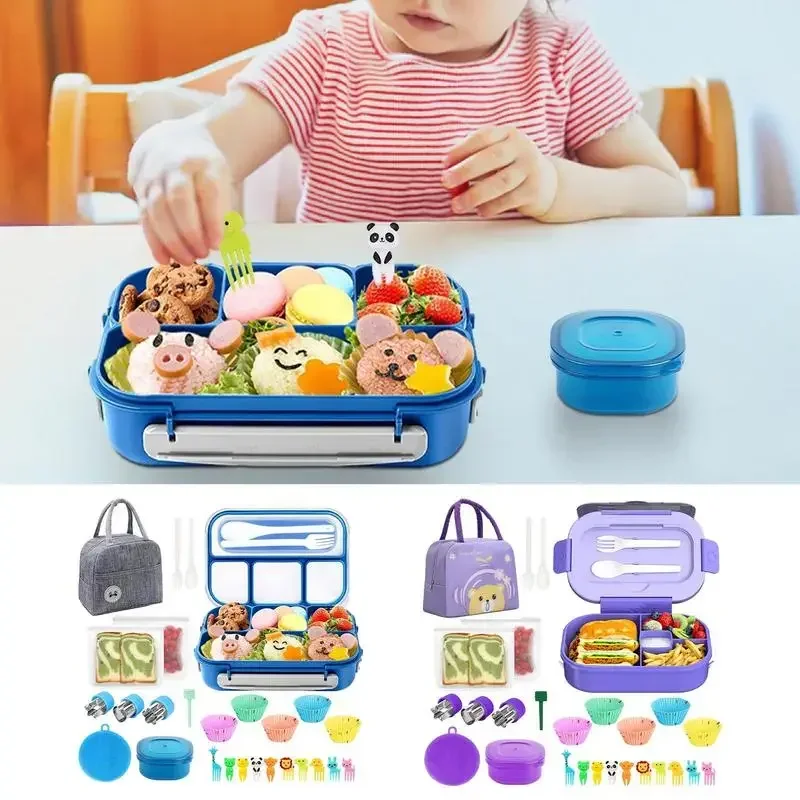 27 шт. ланч-бокс 1300 мл контейнер для еды в микроволновой печи коробка бенто сумка